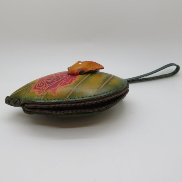 Women Leather Coin Key Wallet Purse Bag Wristlet 3D Art Rose Bee Unique Gift - Picture 9 of 16